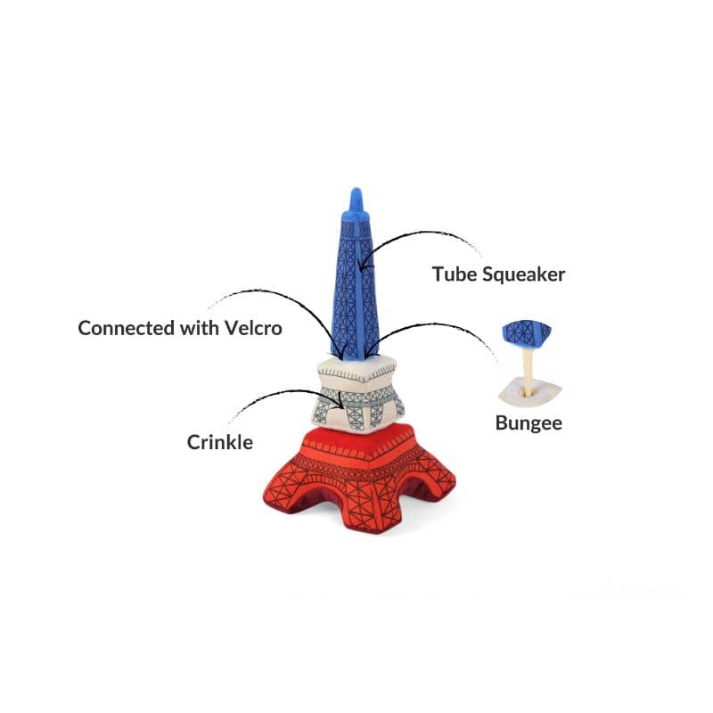 Peluche Tour Eiffel tricolore