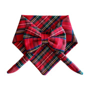Noeud papillon à collier pour chien Tartan