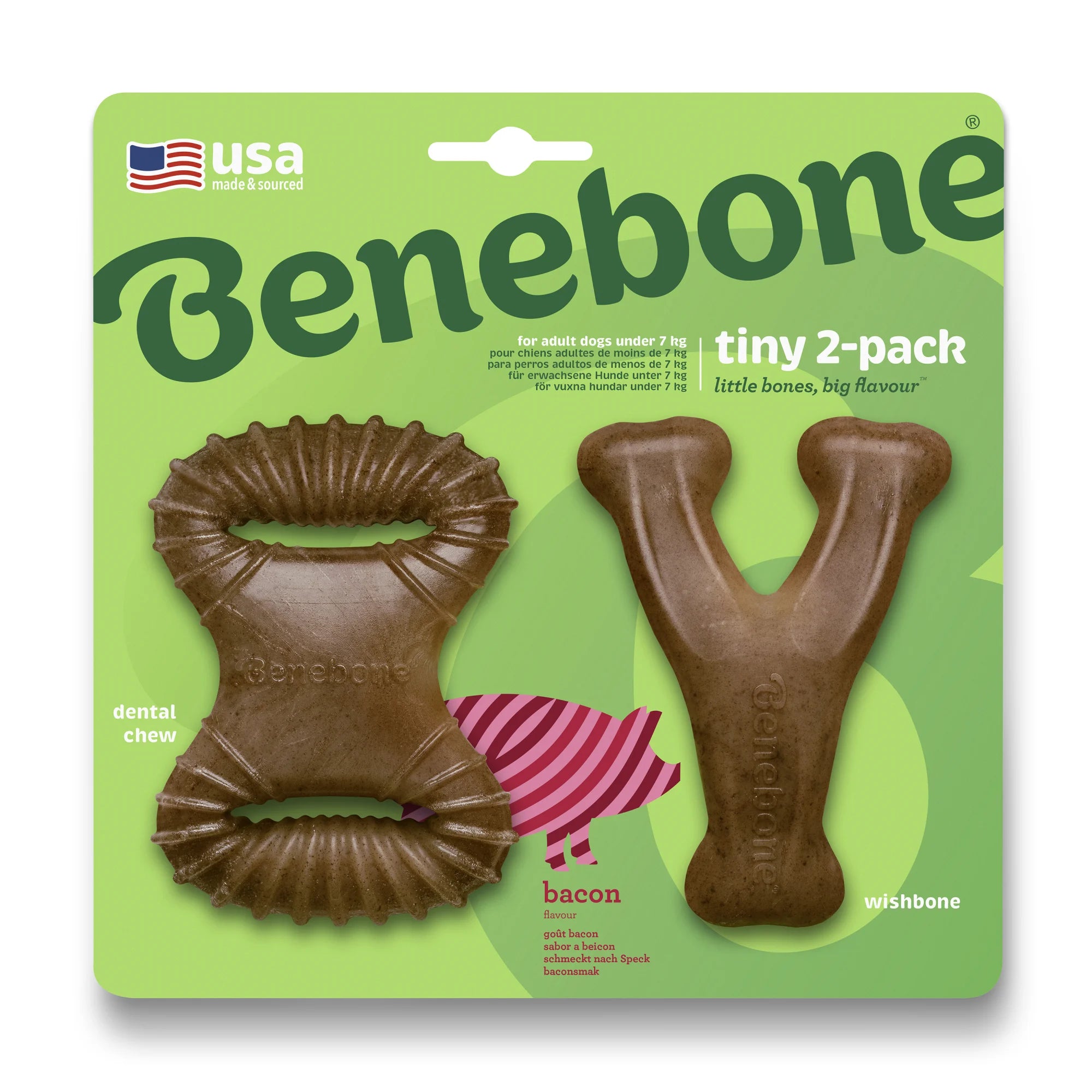 Tiny pack dental chew-widhbone bacon